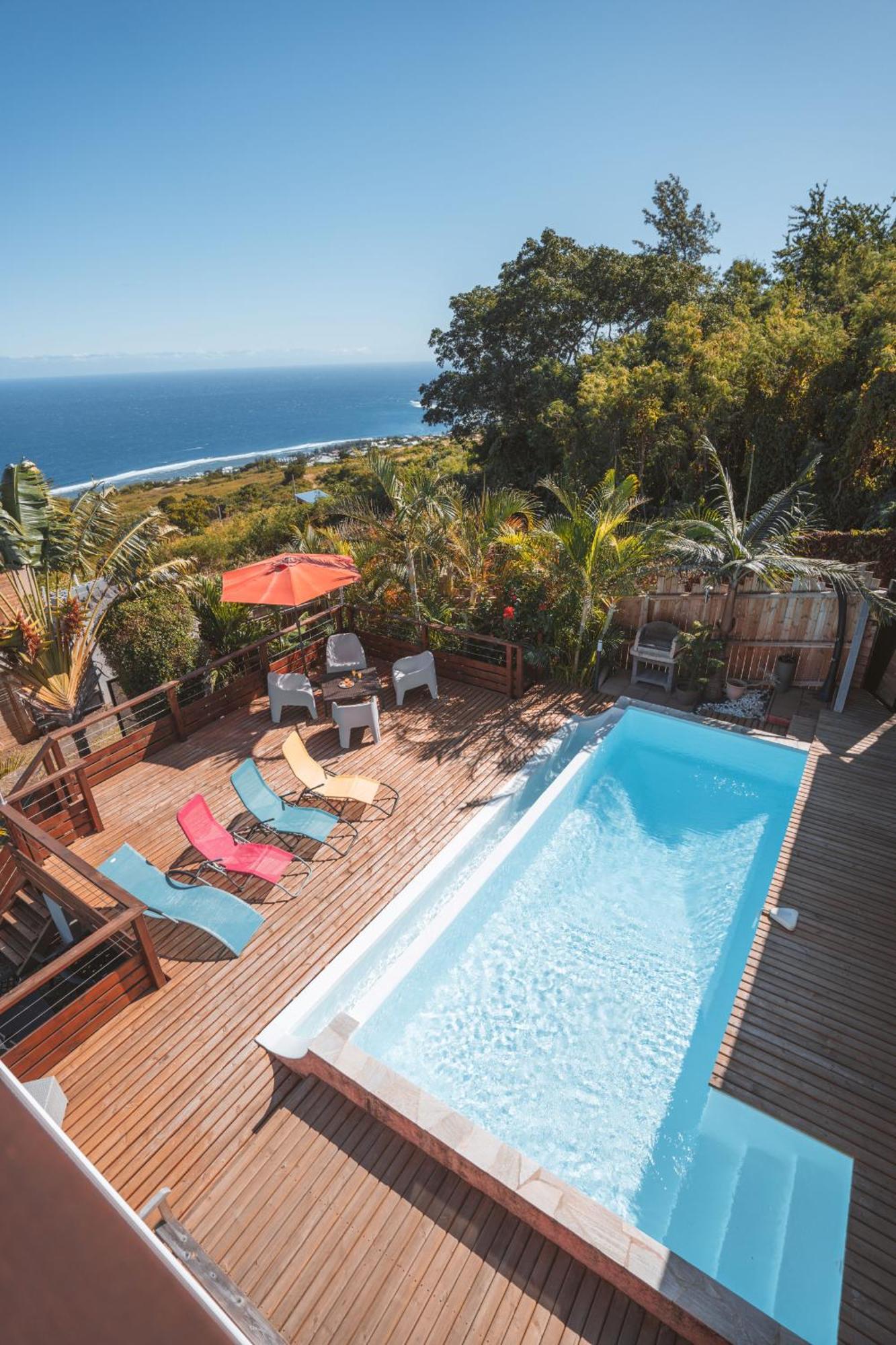 Villa Sunset St Leu, Avec Sa Vue Plongeante Sur La Mer Saint-Leu Luaran gambar
